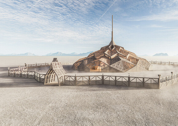 Le temple Burning Man, un ovni architectural