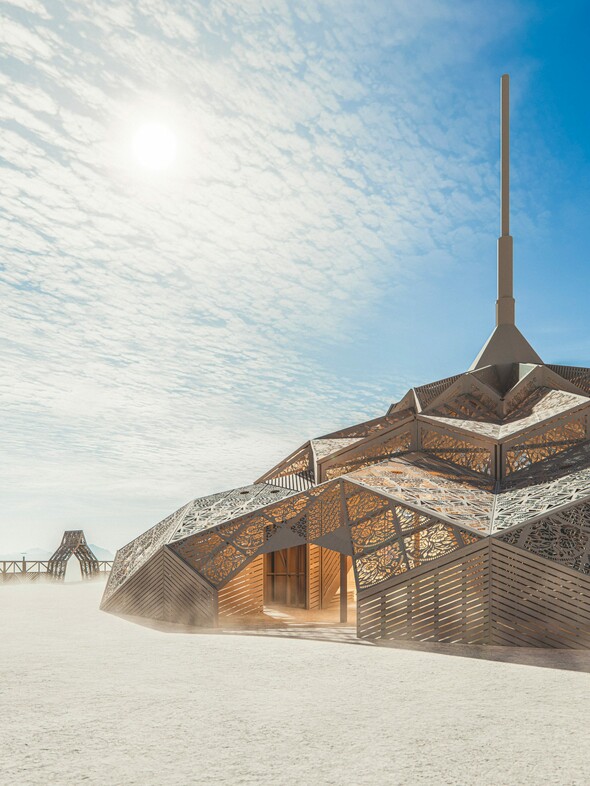 Le temple Burning Man, un ovni architectural