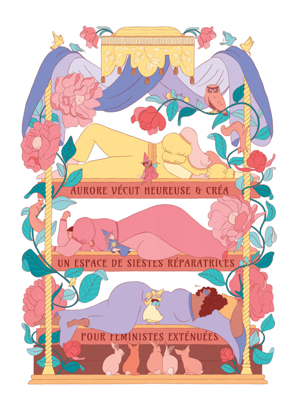 Asile et son univers poétique, illustrations joyeuses et oniriques