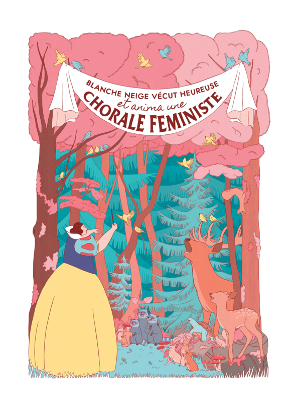 Asile et son univers poétique, illustrations joyeuses et oniriques