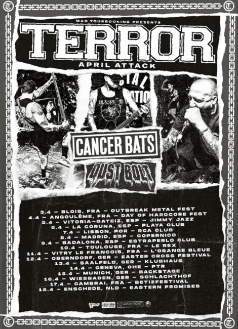 TERROR, CANCER BATS, DUST BOLT