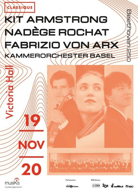Kit Armstrong, Nadège Rochat, Fabrizio von Arx & Kammerorchester Basel