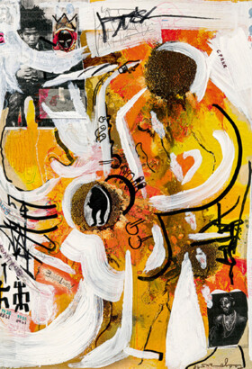 TED JOANS. BLACK FLOWER